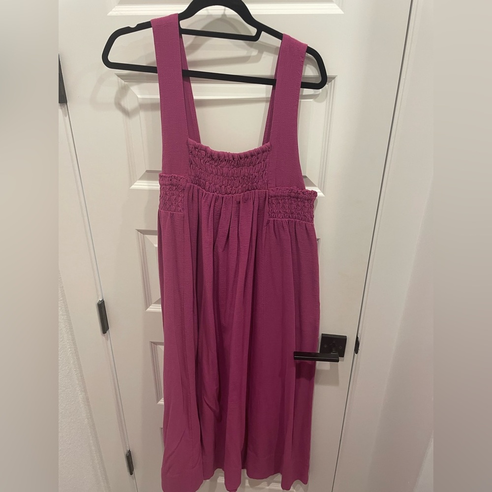 Free People Raspberry Magenta Midi Sundress - Picture 2 of 4